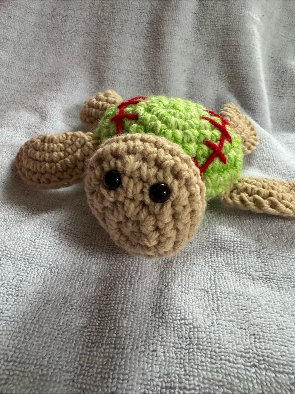 Handmade Crochet softball Turtle Plush